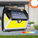 163 LED Solar Motion Sensor Wall Lamp Waterproof Outdoor Safety 3 Sided Lights