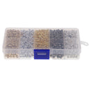 1500PCS Plastic CCB Beads Round Loose Spacer Beads Sets For Jewelry Making