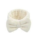 Soft Coral Fleece Women Cross Headband Girls Bow Knot Elastic Hairband (4) A