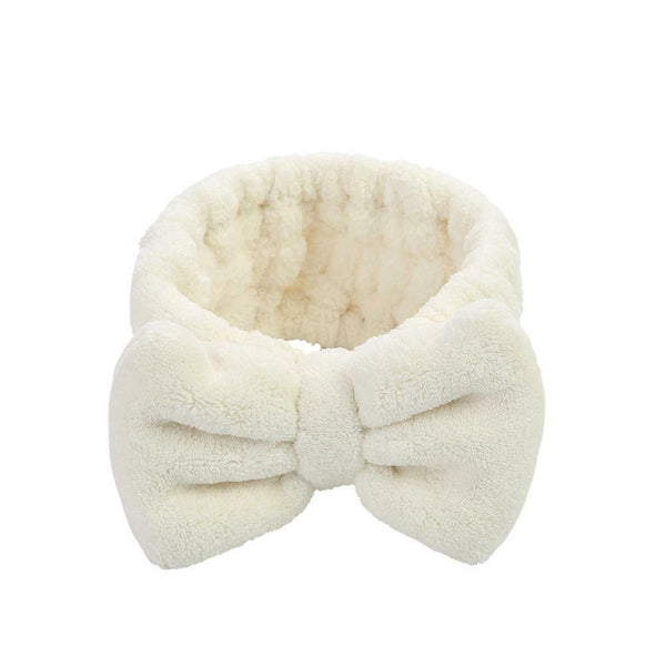 Soft Coral Fleece Women Cross Headband Girls Bow Knot Elastic Hairband (4) A#S
