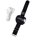 Multifunctional Waterproof Sports Usb Charging Led Wrist Watch Torch With R