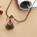 Luminous Flowers Necklace Fashion Drift Bottle Luminous Glass Pendant