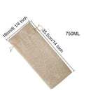 10pcs Jute Wine Bags, 14 x 6 1/4 inches Hessian Wine Bottle Gift Bags with  E5L9