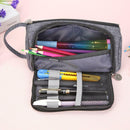 Simple Canvas Candy Colored Large Capacity Stationery Bag Cosmetic Makeup Pouch