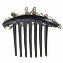 Flower Mix Color Metal Rhinestone Wedding Hair Comb Pin Clip 4.22"