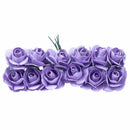 144 X Artificial Paper Rose Flower Wedding Craft Decor Deep Purple B6N1