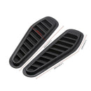 2X ABS Black Car Air Flow Intake Hood Scoop Vent Louver Bonnet Cover Decor