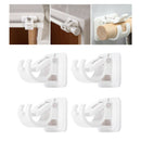 4Pcs Nail-free Adjustable Rod Bracket Holders wall Curtain Hanging Rod Clips