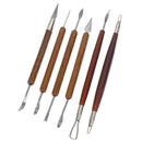 6pcs Clay Sculpting Wax Carving Pottery Tools Modeling assorted pottery to H Gw