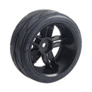 4* Black Rubber Wheels Tires Tyre fit for Hex 12mm RC Off Road Car Buggy On Road
