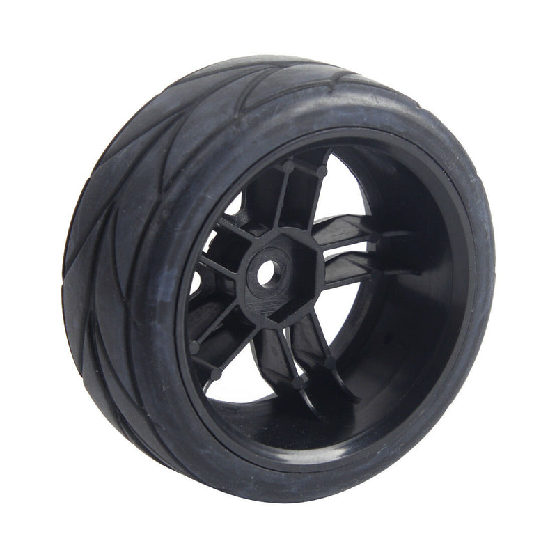 4* Black Rubber Wheels Tires Tyre fit for Hex 12mm RC Off Road Car Buggy On Road