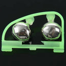 5 Pcs Double Bell Fish Pole Rod Fishing Light Alarm Bells Green Q4A4