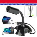 Mini Desktop Speech Microphone Stand Noise-cancelling Mic for PC Laptop Computer
