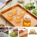 6Pcs 50Ml Clear Drinking Healthy Cup Heat Resistant Double Wall Layer Tea C