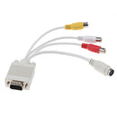 VGA SVGA to S-Video 3 RCA AV TV Out Cable Converter for PC Laptop