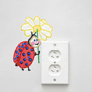 DIY Ladybug Diamond Painting Luminous Switch Stickers Bedroom Wall Decals