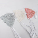 Baby Girl's White Boys Baby Shower Caps Lace Floral Bonnet Infant's Hat