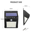 2pcs Solar Lamp Waterproof Motion Sensor Outdoor Garden Wall Light (40LED) A