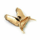 Dark blue+green alloy woodpecker Brooch In Personal temperament wild