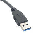 USB 3.0 A Male to Micro-B Left Angled 90 Degree Cable With Locking Screws f