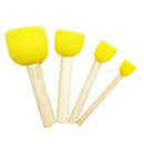 Wood Handles Painting Drawing Sponge Toys Graffiti Round Paint Brush