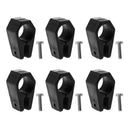 6pcs 1" Boat Bimini Top Jaw Slide Black Nylon Round Tubing Fitting Hardware