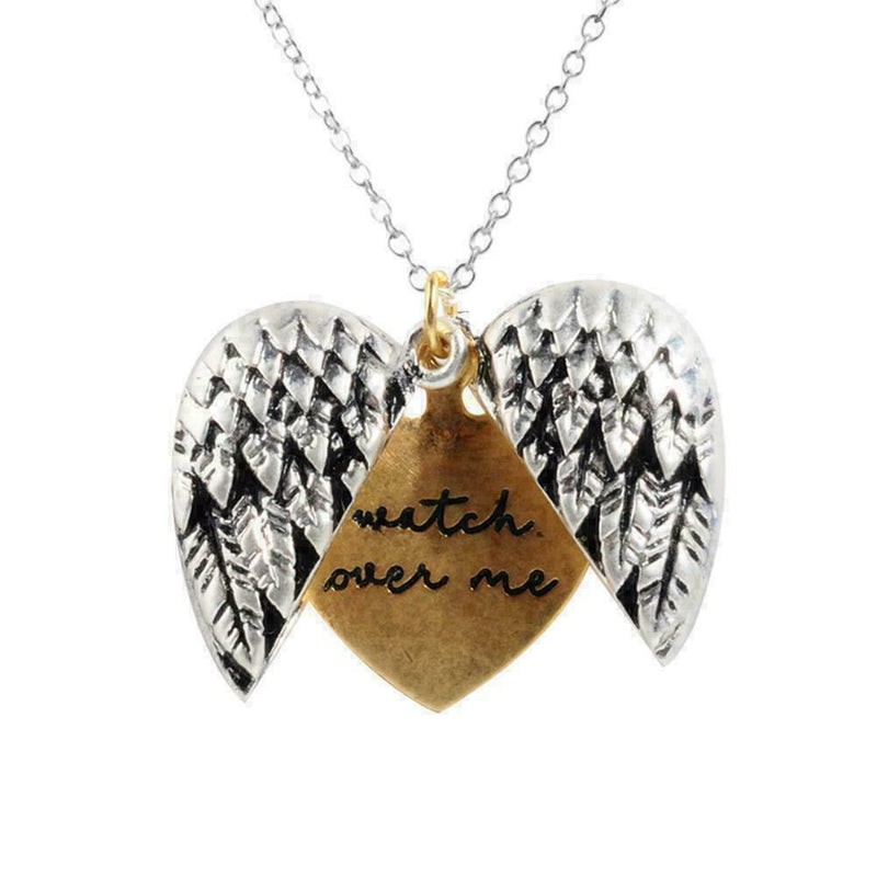 "watch over your "Open Locket Heart Shape Fashion Pendant Women Necklace Gi I2Q8