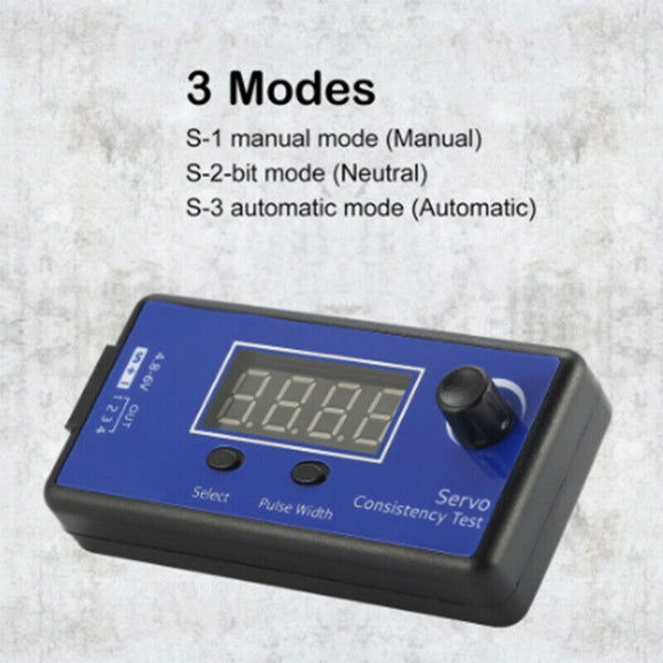 Digital Servo Tester ESC Consistency Tester for RC Airplane DC 4.8-6V 3 ModesFT