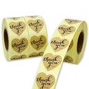 500pcs Heart thank you Stickers Cake Sealing Labels Gift Box Adhesive StickerB&X
