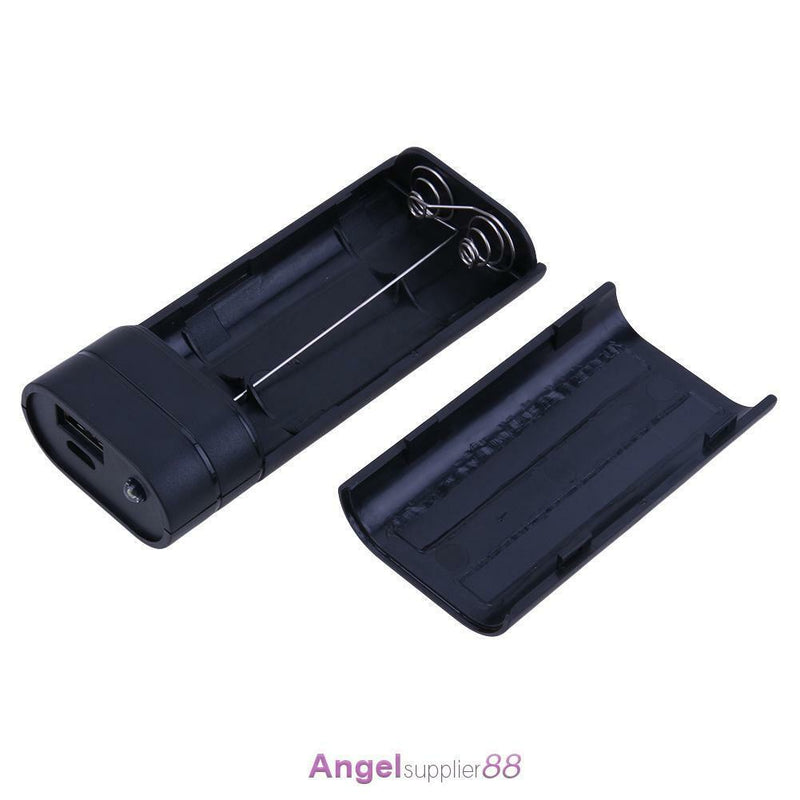 Universal USB 2X18650 Power Bank Case DIY Battery Charger Box +LED Flashlight