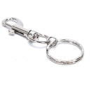 10X 25mm Lobster Clasp Ripple Keychain Split Ring Short Chain Key Ring DIY F Nw