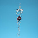 2 Pcs Gazing Glass Ball with Spiral Tail - Decorative Rotating Spinner for