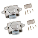 2Pack Push Button Catch Lock Latch for Trailer RV Boat Cabinet Sliver New
