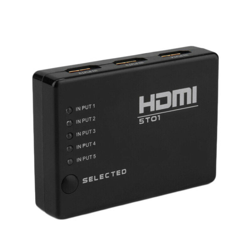 5 PORT HDMI Splitter Switch Selector Switcher Hub+Remote 1080p For HDTV ZKZ