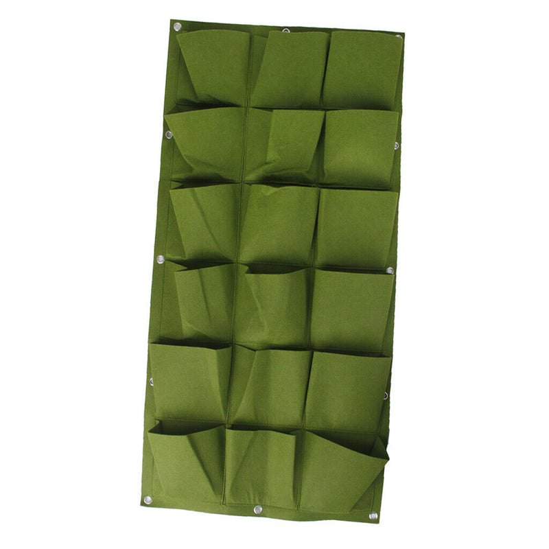 2Pcs  Garden Plant Wall Hanging Grow Bag Sack 72 Pockets And 18