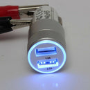 12-24V 3.1A Car LED Double USB Charger Adapter For iPhone6s 6 5s iPod Silve