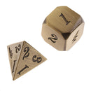 7 Pieces Metal Dice Set D6 D8 D10 D12 D20 for Board Games RPG MTG