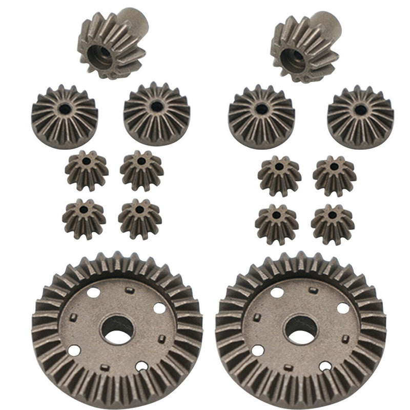 16Pcs Upgrade Parts Motor Driving Gear Metal Differential Gear Combo Set Made of