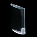 1pc U Type Smooth Curved Tile Eyelash Extension Stand Glass Glue Pallet Clear 3C