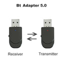 KN330 Portable 2 in 1 Bluetooth 5.0 Dongle Wireless Audio Adapter for Phone TV