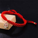 Luck Handmade Rope Cuff Bracelet Crystal Pendant Bangle Thread Women Jewelry LJ