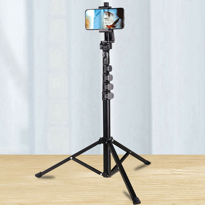 Professional Camera Phone Tripod 63 inches Extendable Tripod Stand Holder