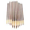 Professional Paint Brush Set 12 Pack Round Paint Brushes Artist Brushes Nylon