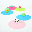 5Pcs Dust Cover Suction Gift Lid Airtight Cartoon Cup Cover Silicone Seal