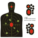 10PCS 14.5" Human Body Shape Training Target Paper Fluorescent Target Paper