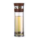 Lvzhu 400Ml Water Bottle Glass Bottle with Stainless Steel Tea Infuser Filt