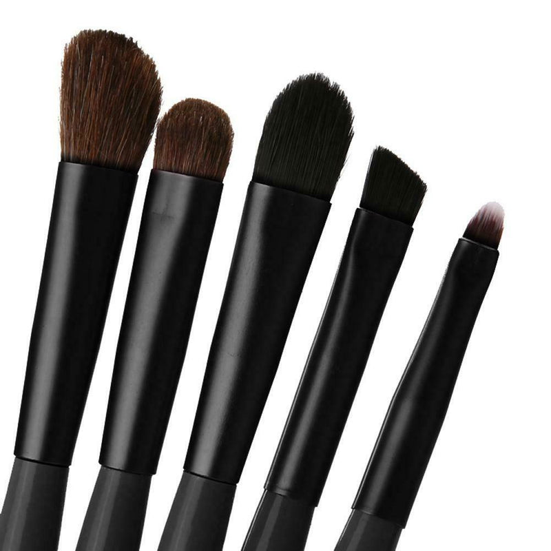 5pcs Eye Makeup Brushes Set Eyeshadow Eyeliner Tools with Round Tube Pink
