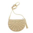 Tassels Beach Messenger Handbag Women Girl Crochet Straw Shoulder Bag/Beige