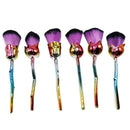 6Pcs Rose Flower Shaped Makeup Brushes Set Women Powder Foundation Brushes