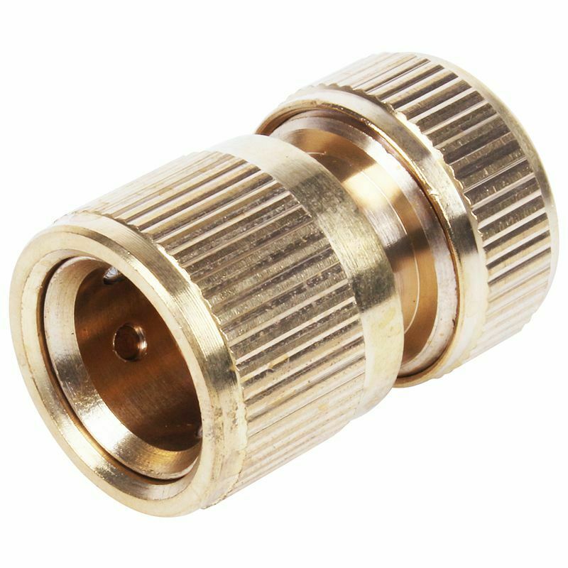 1/2 inch Threaded Tap Brass Garden Washing Hose Pipe Water Stop Connector C